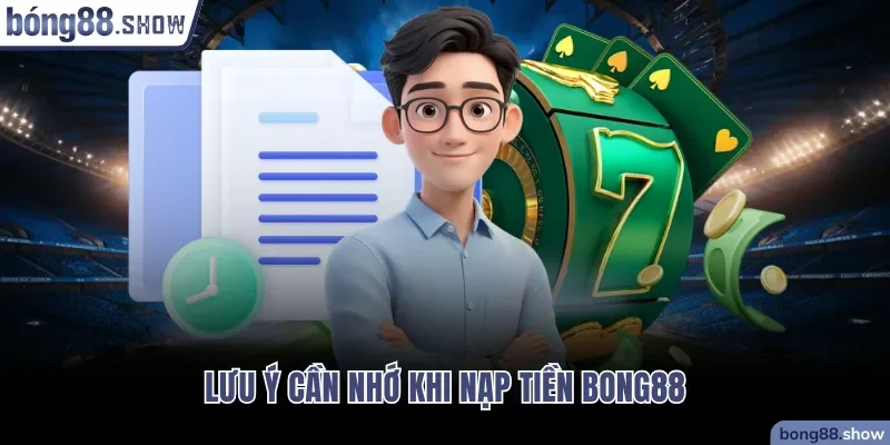 Lưu ý cần nhớ khi nạp tiền Bong88 
